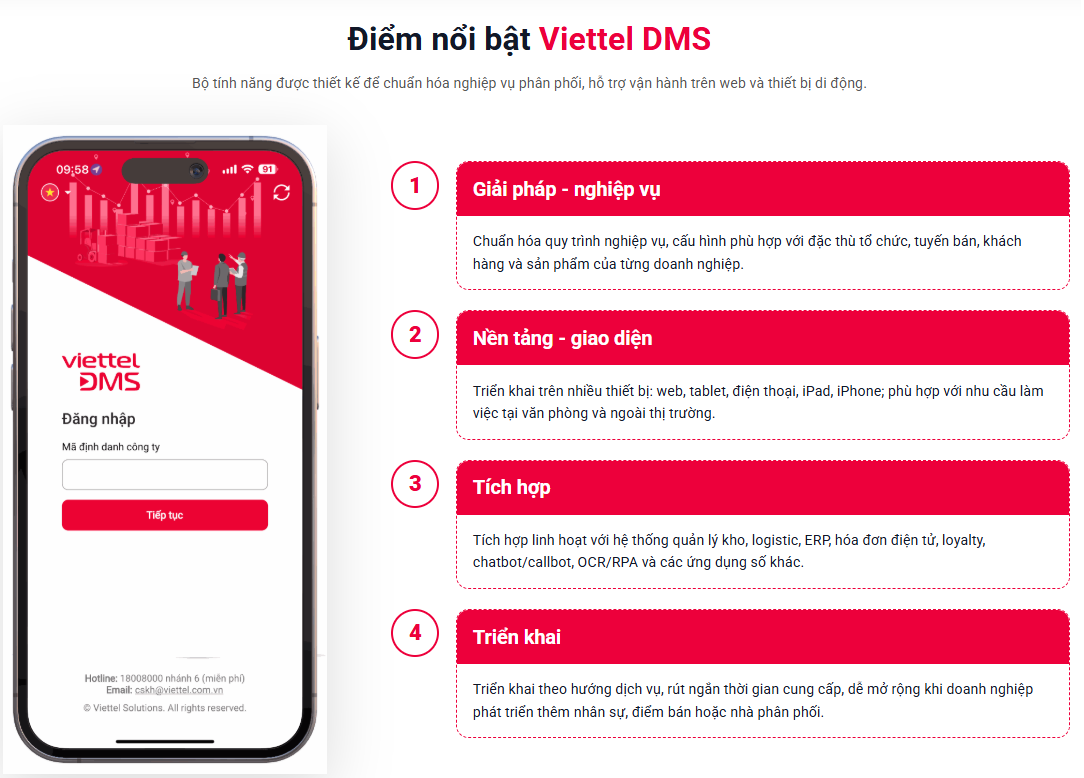 Viettel DMS - Phần mềm quản lý phân phối bán hàng cho doanh nghiệp 3 Viettel DMS 2