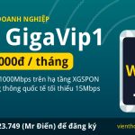 Gói GigaVip1 Viettel 1.300.000đ/tháng: Băng thông 1000Mbps trên hạ tầng XGSPON